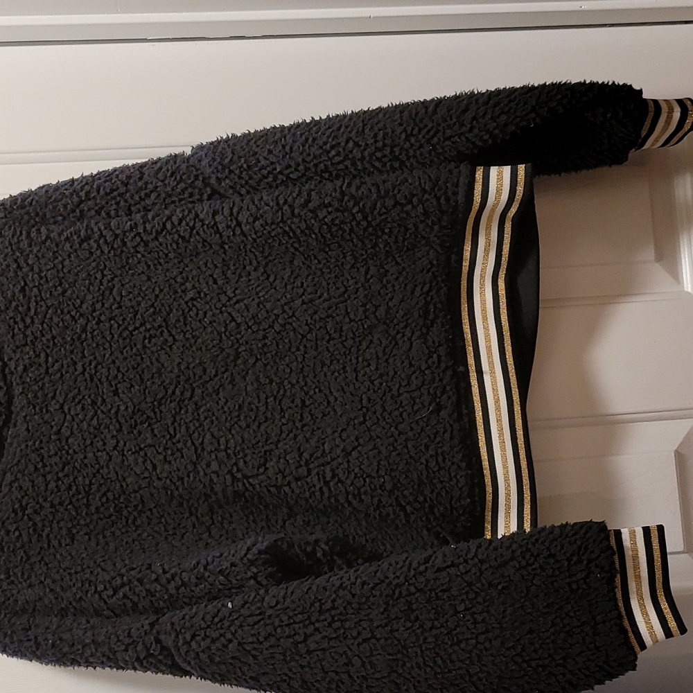 Nanette Lepore Large Black Sherpa Sweater - NWT